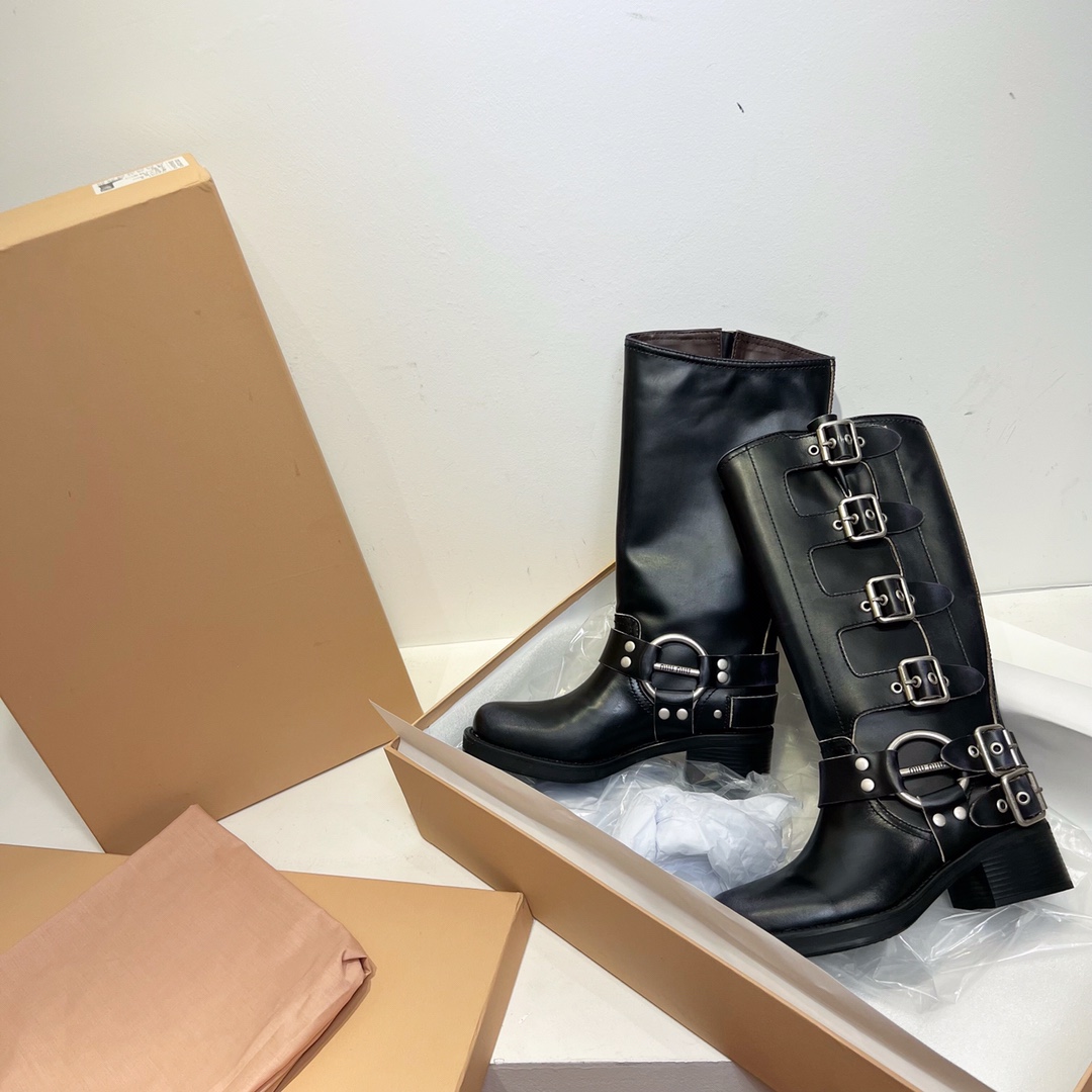 Bagsaaa M1um1u Leather boots black