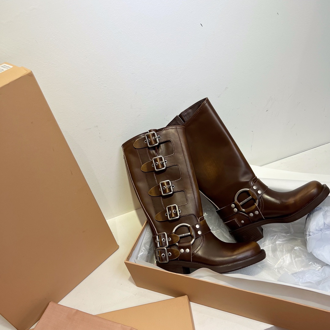 Bagsaaa M1um1u Leather boots brown
