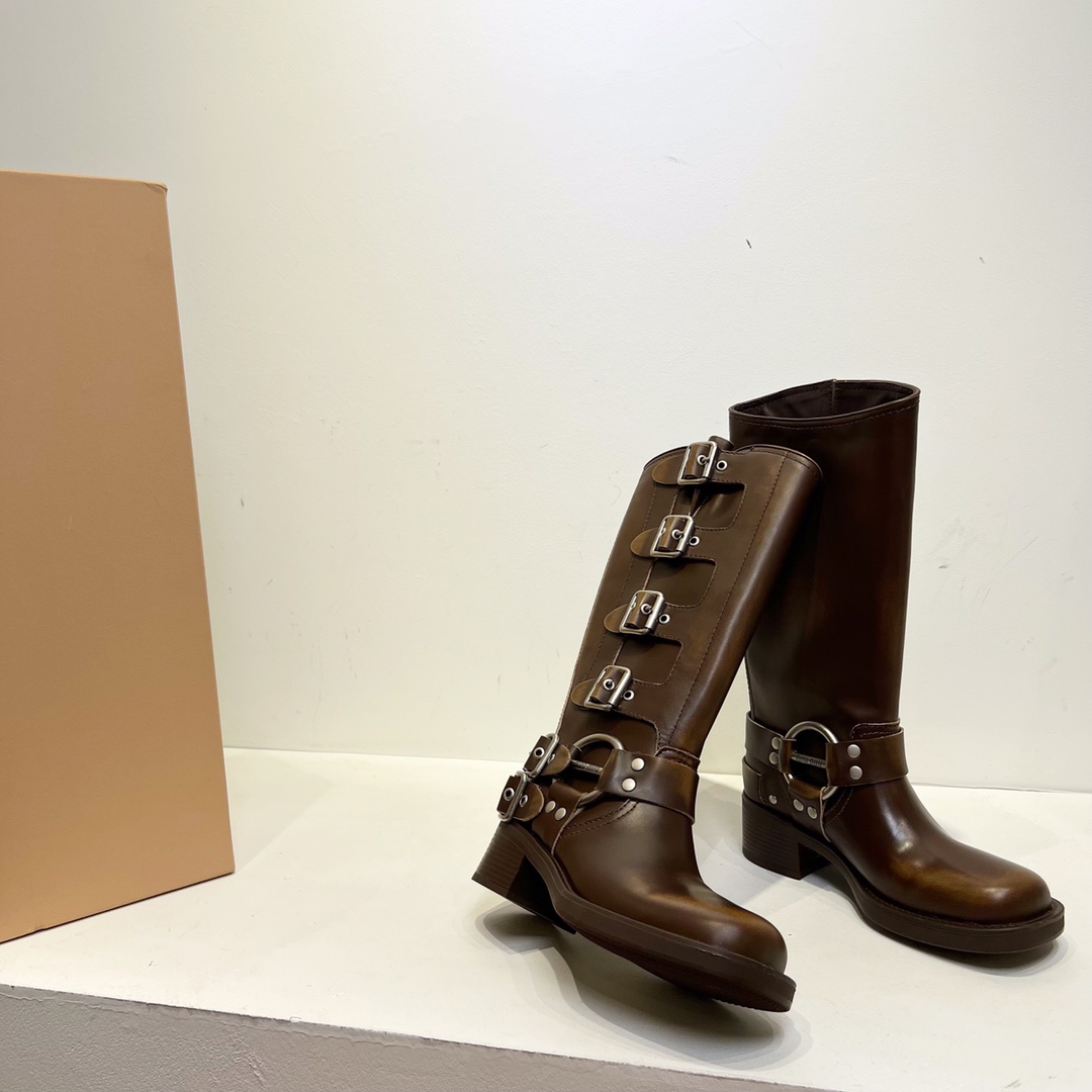 Bagsaaa M1um1u Leather boots brown