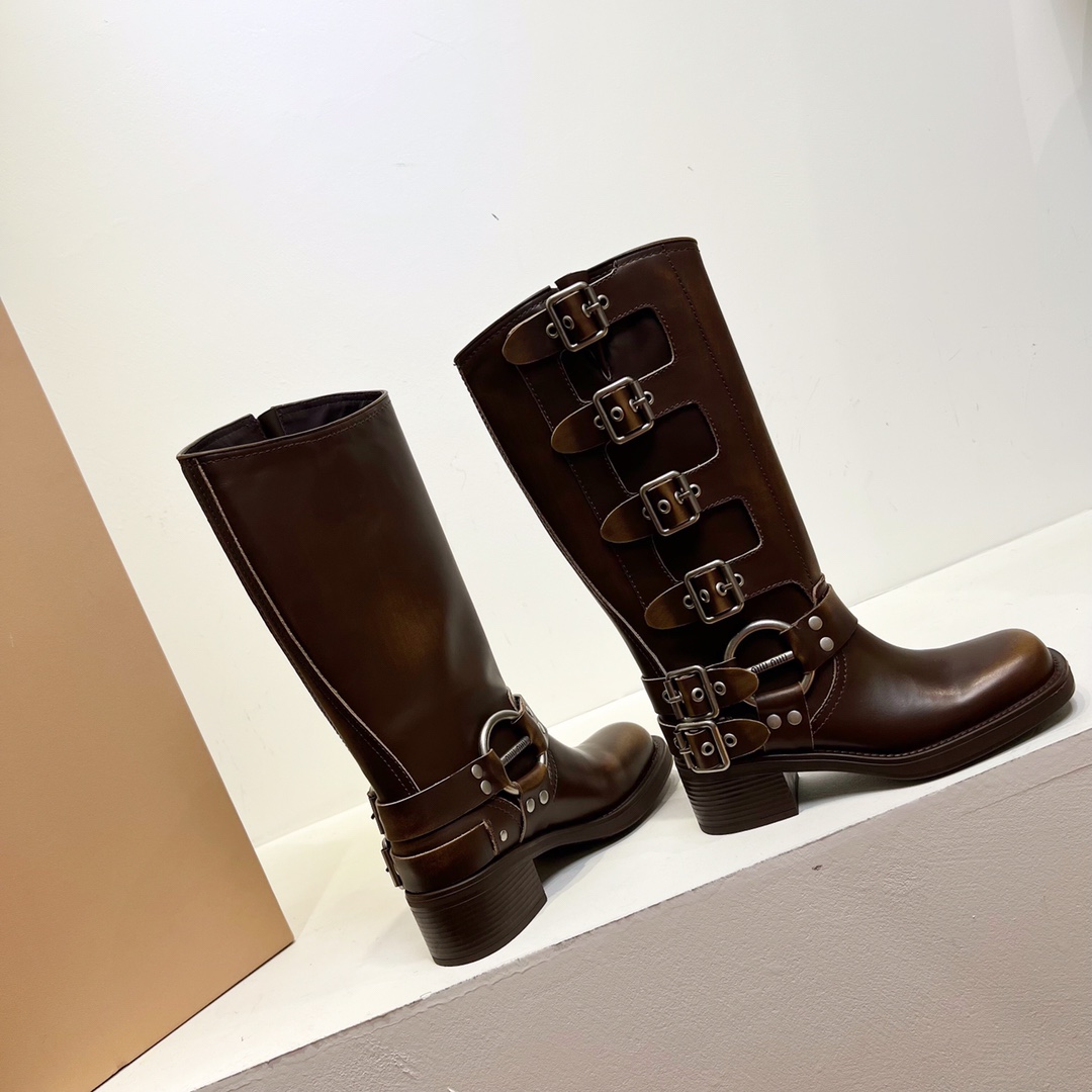 Bagsaaa M1um1u Leather boots brown