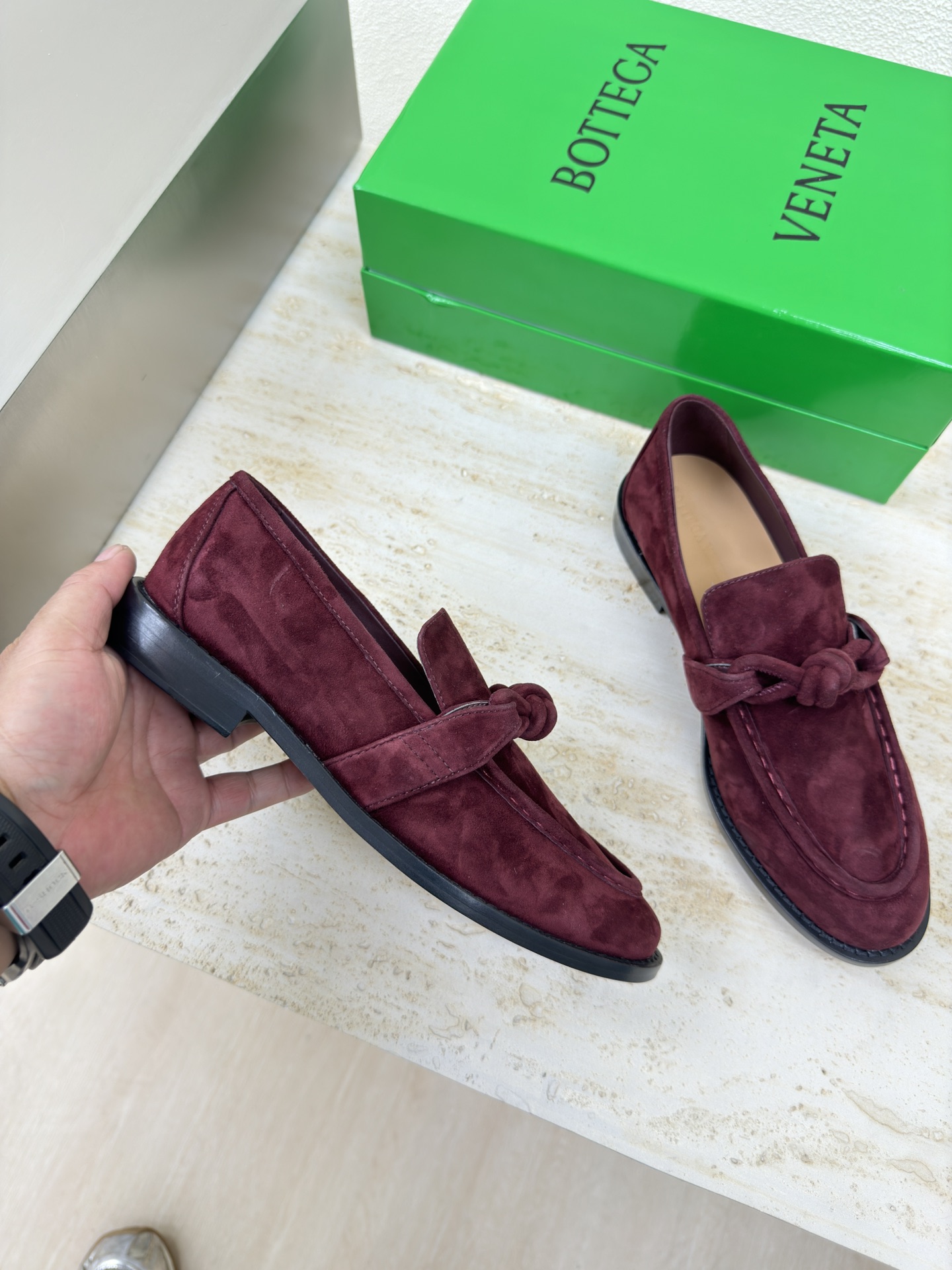 Bagsaaa B0tt*ga Ven*ta Astaire Loafer Dark Barolo