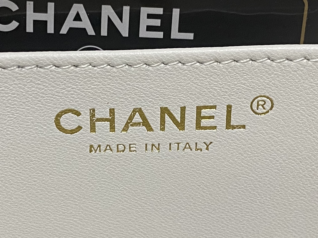 Bagsaaa Ch**el Small Box Bag AS5167 White - 12.5 × 18 × 6.5 cm