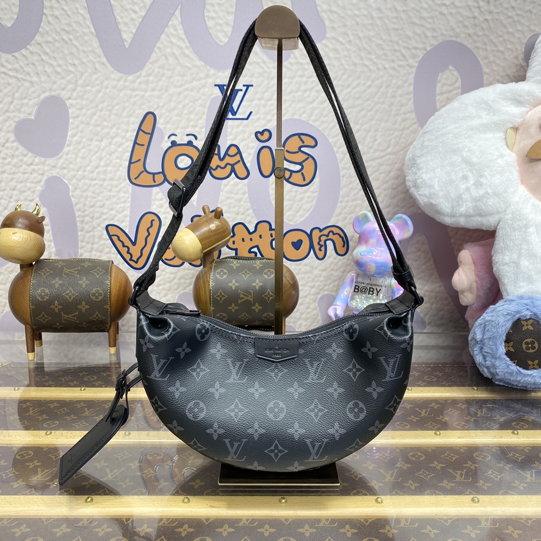 Bagsaaa L0vis Vvtt0n M47158 Hamac Bag PM Monogram Eclipse - 15 x 8 x 28.5 cm