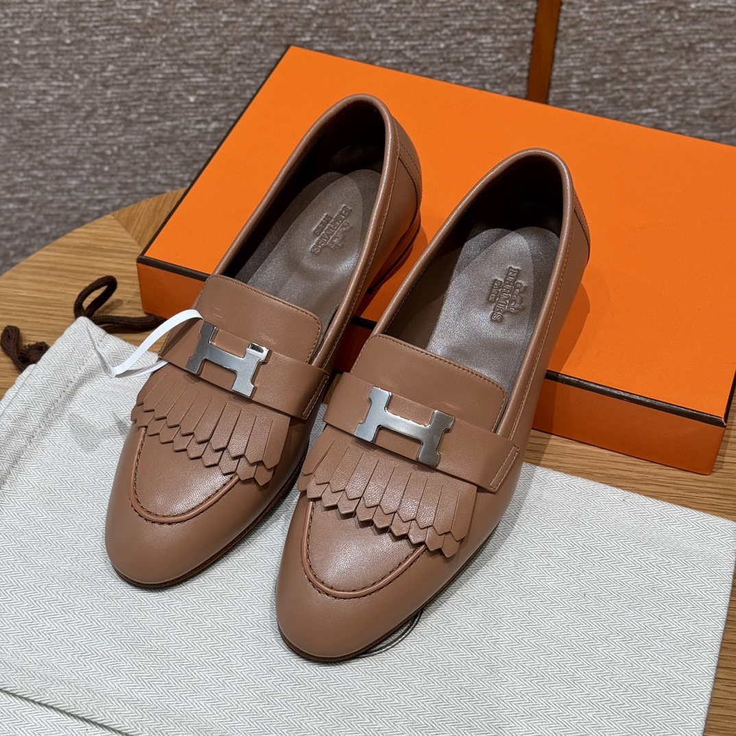 Bagsaaa H**me5 Royal loafer brown & silver