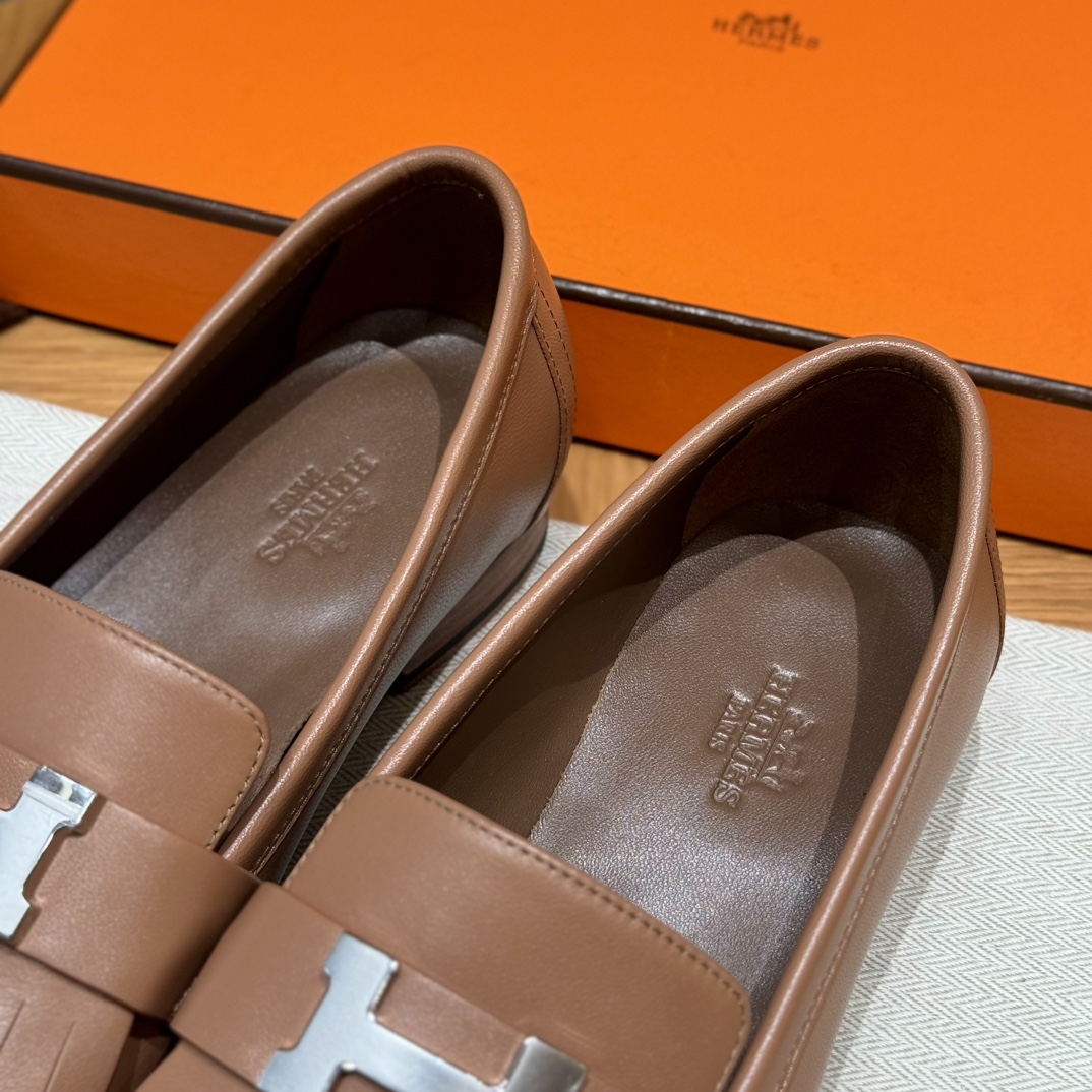 Bagsaaa H**me5 Royal loafer brown & silver