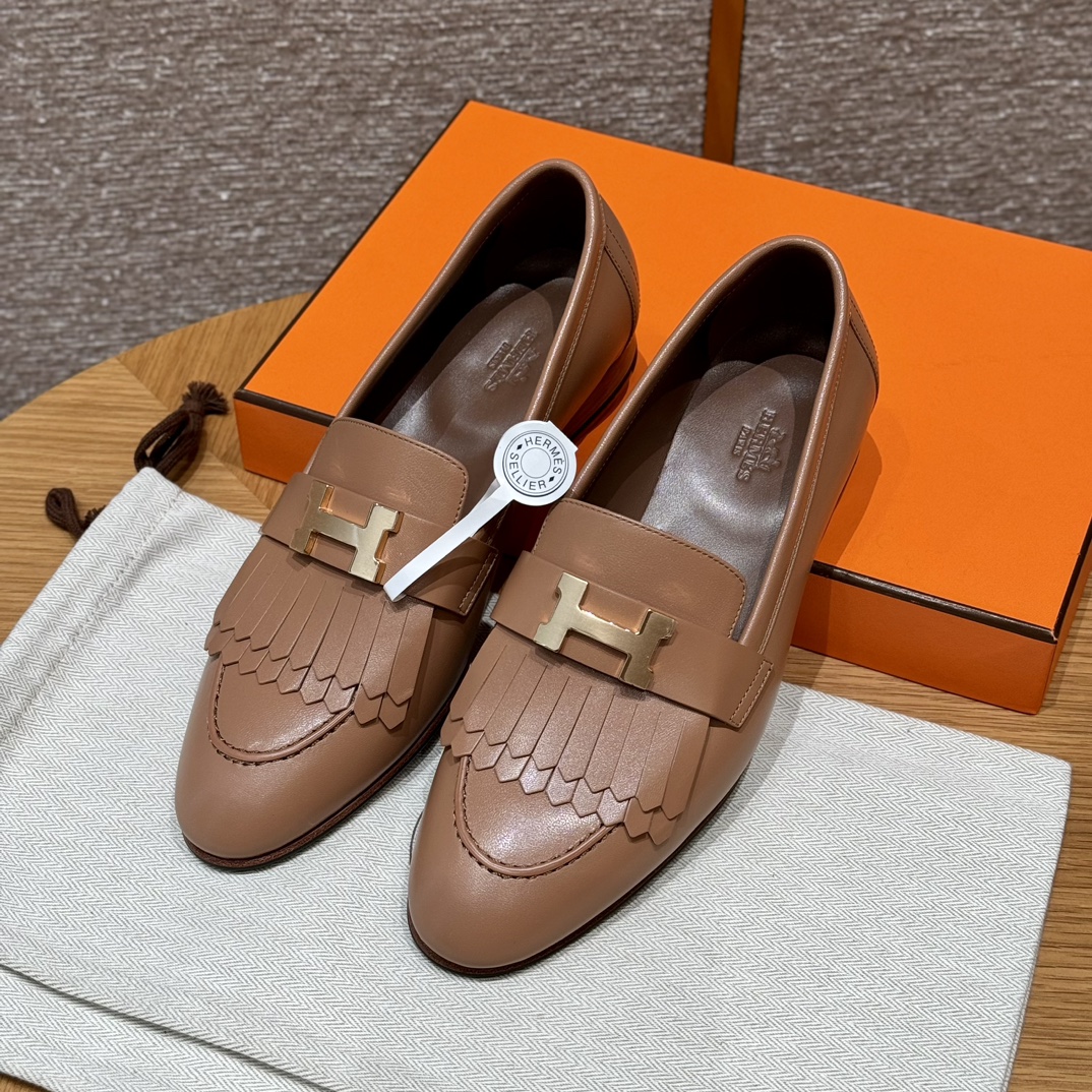 Bagsaaa H**me5 Royal loafer brown & gold