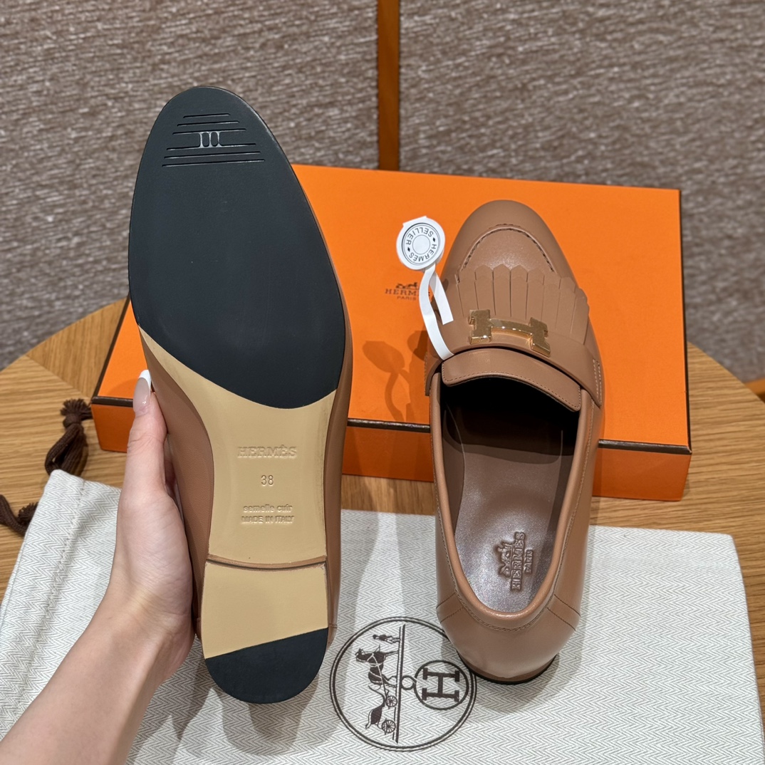Bagsaaa H**me5 Royal loafer brown & gold