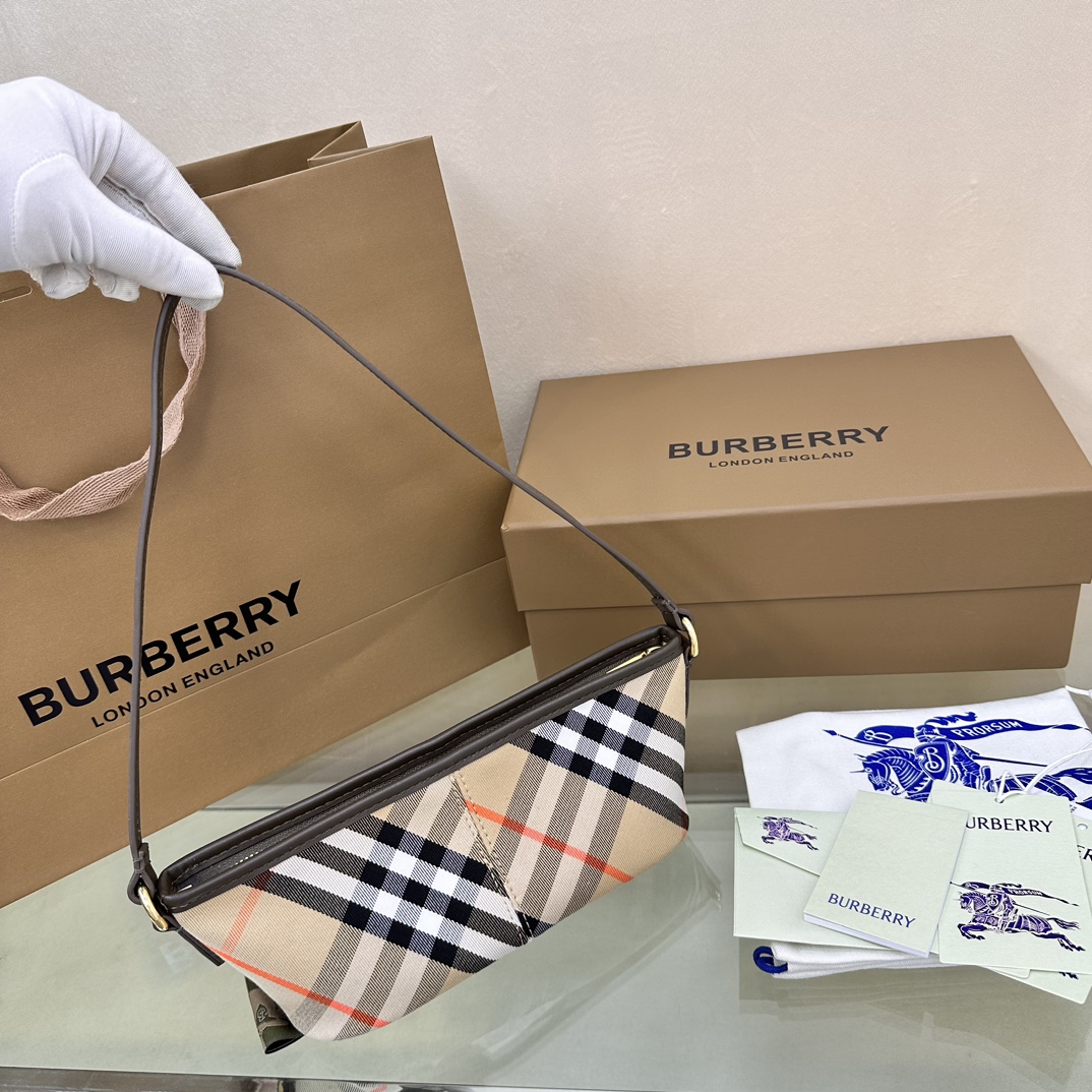 Bagsaaa Bv*b*rry Check Mini Bag Sand - 20 x 10 x 9cm