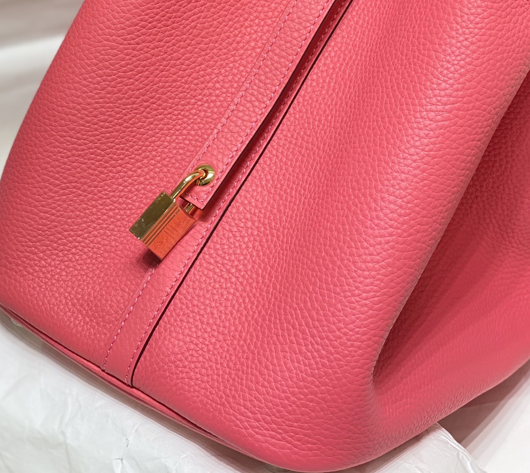 Bagsaaa H**me5 Picotin Lock 22 Pink Togo & Gold