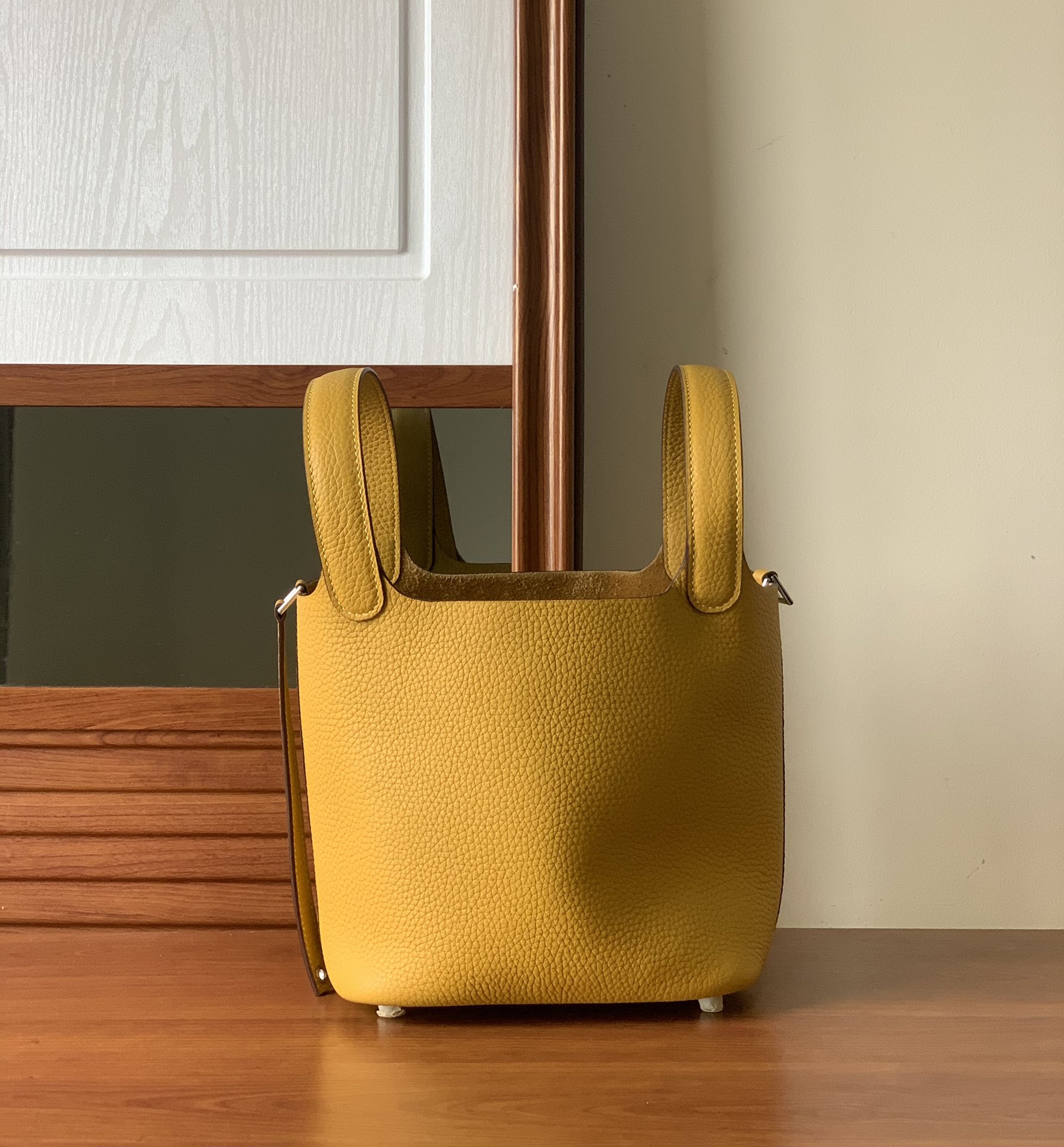 Bagsaaa H**me5 Picotin Lock 22 Yellow Togo & Silver