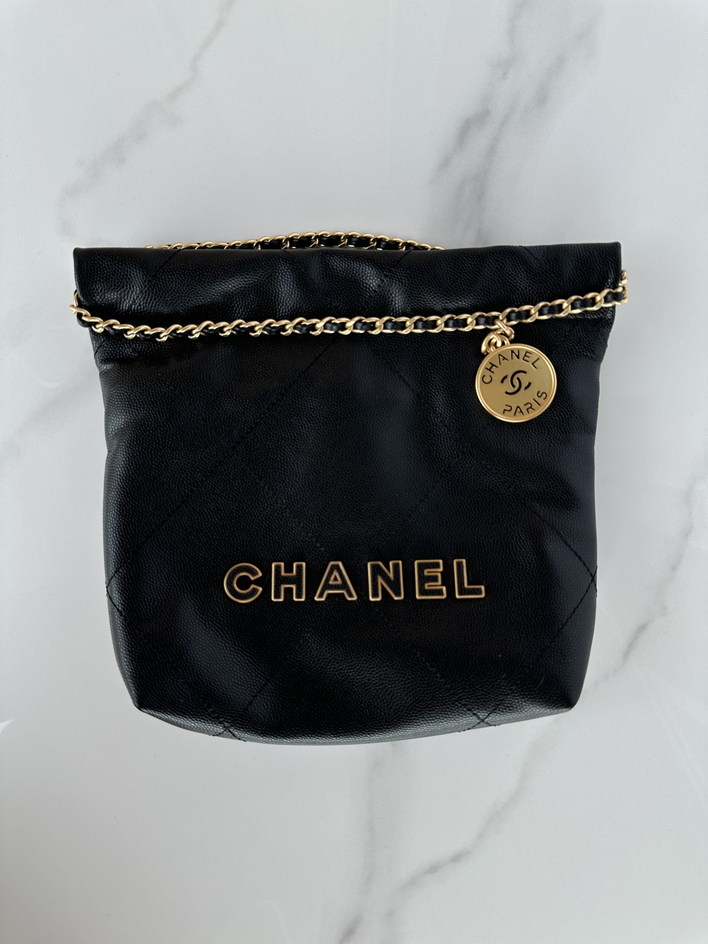 Bagsaaa Ch**el 22 Mini Handbag Black AS3980 - 20×19×6 Cm