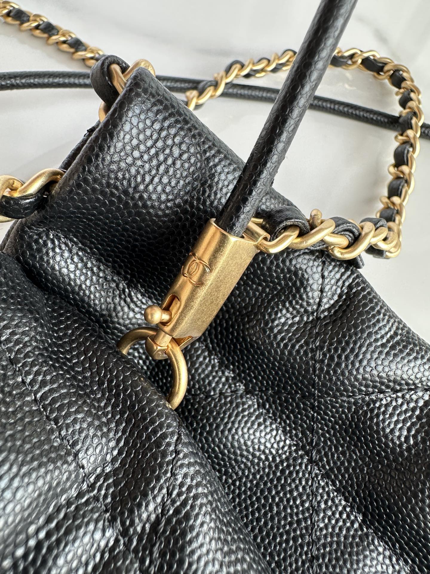 Bagsaaa Ch**el 22 Mini Handbag Black AS3980 - 20×19×6 Cm