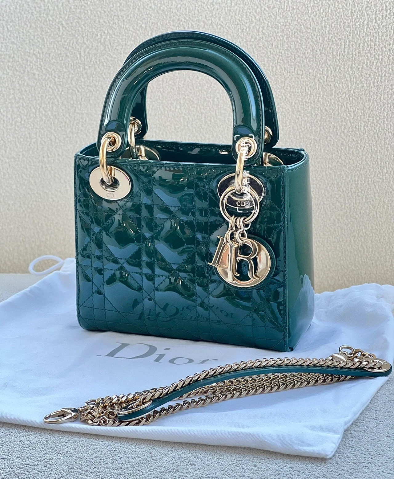 Bagsaaa D10r Mini Lady Green Patent - 17cm