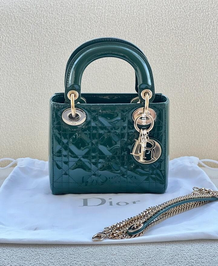 Bagsaaa D10r Mini Lady Green Patent - 17cm