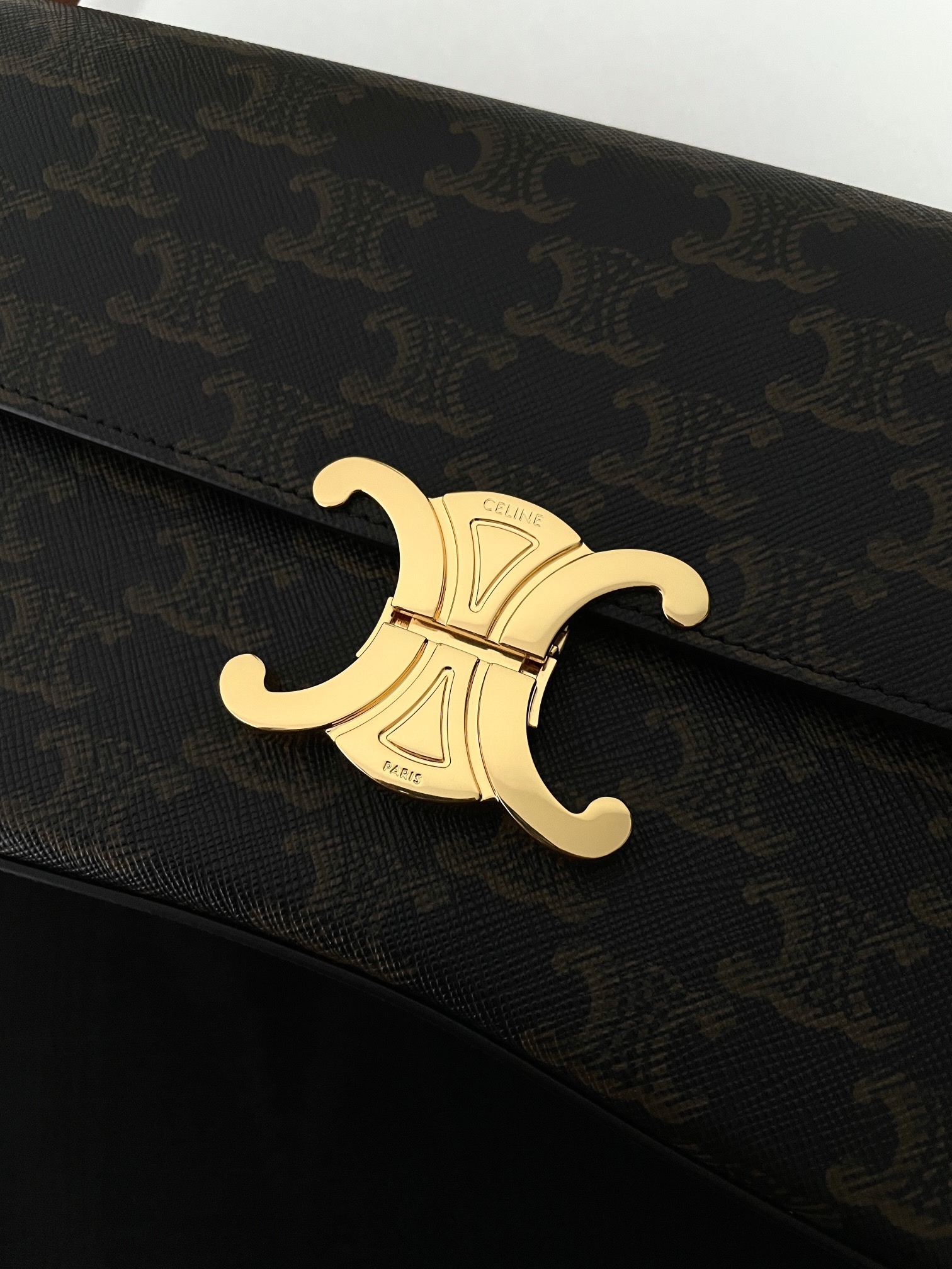 Bagsaaa Medium Ce1i*e Lola Bag In Triomphe Canvas And Calfskin - 28 x 12 x 5 CM