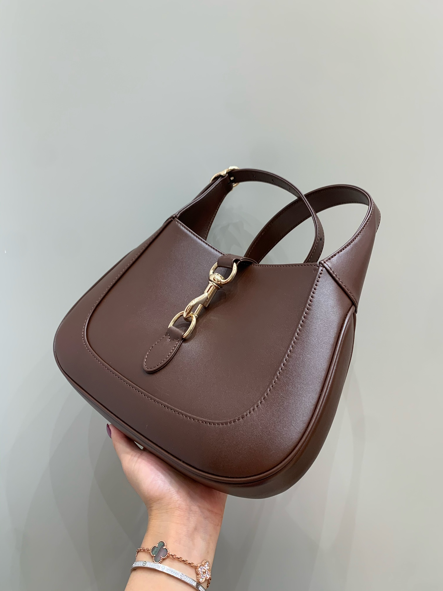 Bagsaaa Gvc*1 Jackie Small Shoulder Bag 782849 Dark Brown - 27.5x19x4 cm