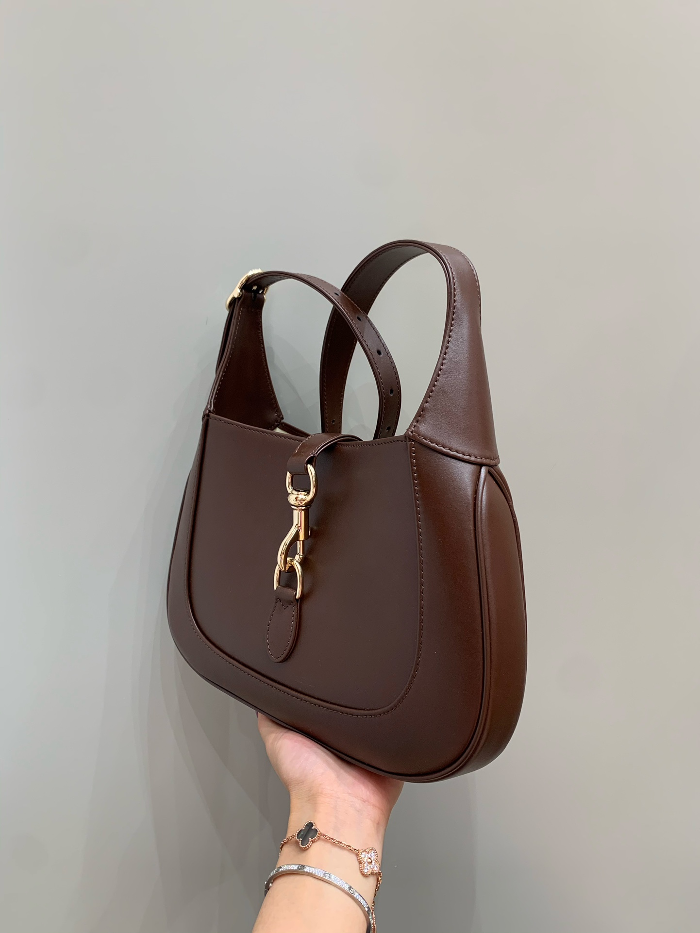 Bagsaaa Gvc*1 Jackie Small Shoulder Bag 782849 Dark Brown - 27.5x19x4 cm