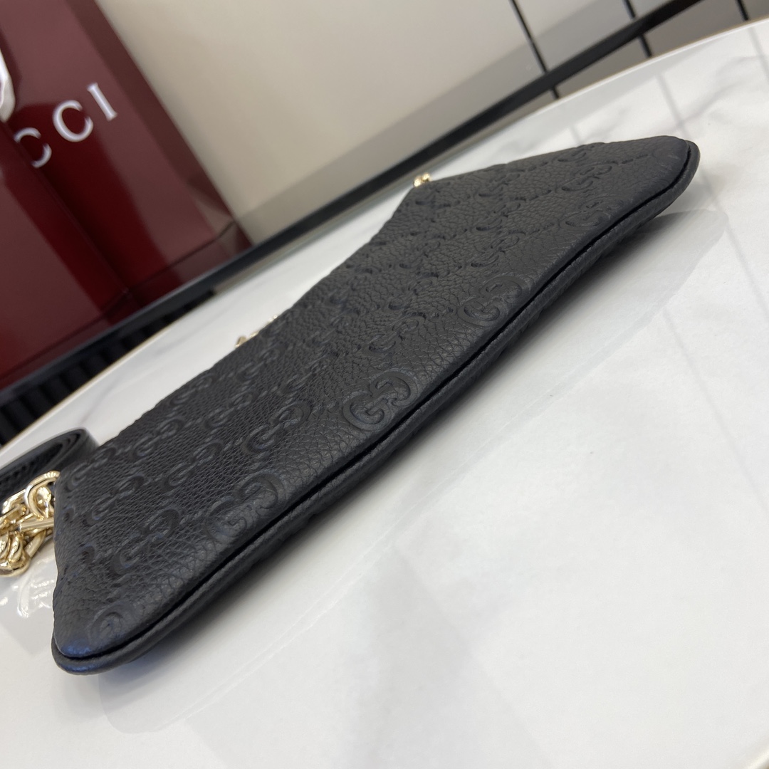 Bagsaaa Gvc*1 GG Emblem S*per mini bag 815278 black - 23 x 12 x 2 cm