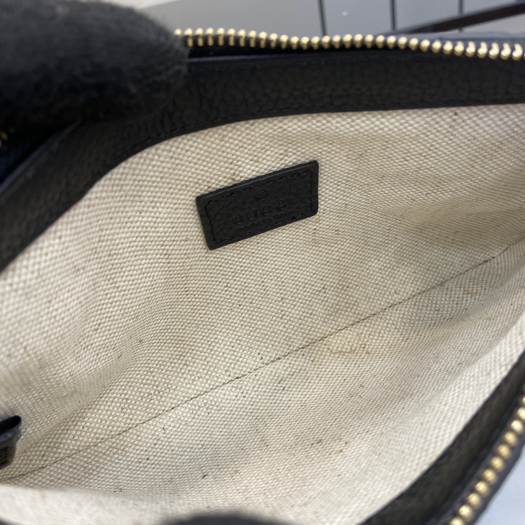 Bagsaaa Gvc*1 GG Emblem S*per mini bag 815278 black - 23 x 12 x 2 cm