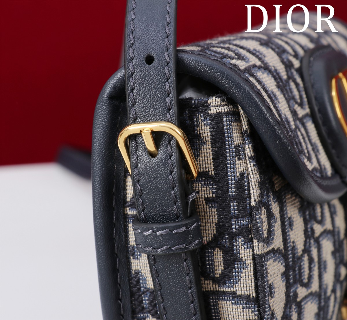Bagsaaa D10r Bobby Mini Bag Blue D10r Oblique Jacquard - 17.5 x 11 x 3.5 cm