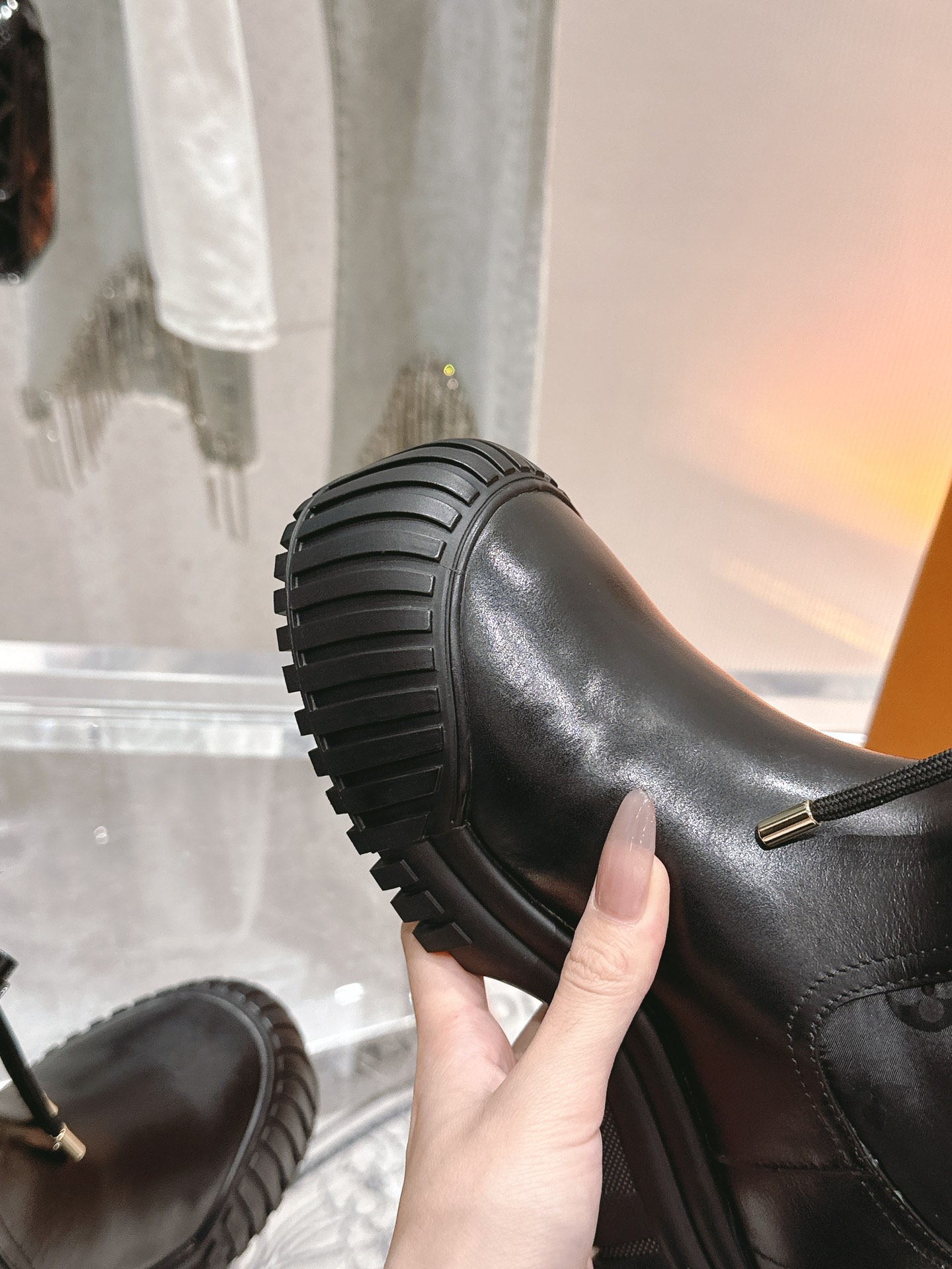 Bagsaaa L0vis Vvtt0n Ruby Flat Ankle Boot Black nylon