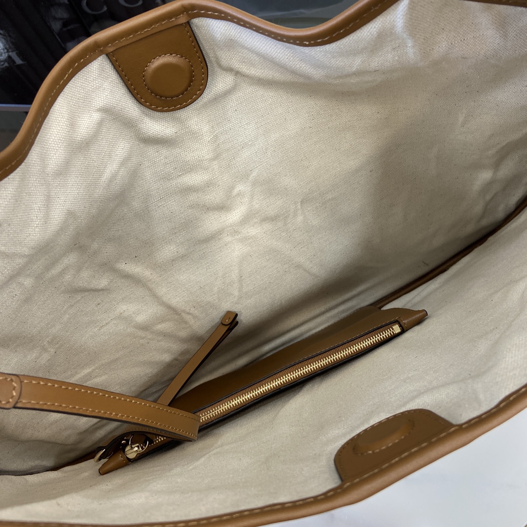 Bagsaaa Gvc*1 B large shoulder bag 815924 Beige and brown - 49 x 46 x 4cm