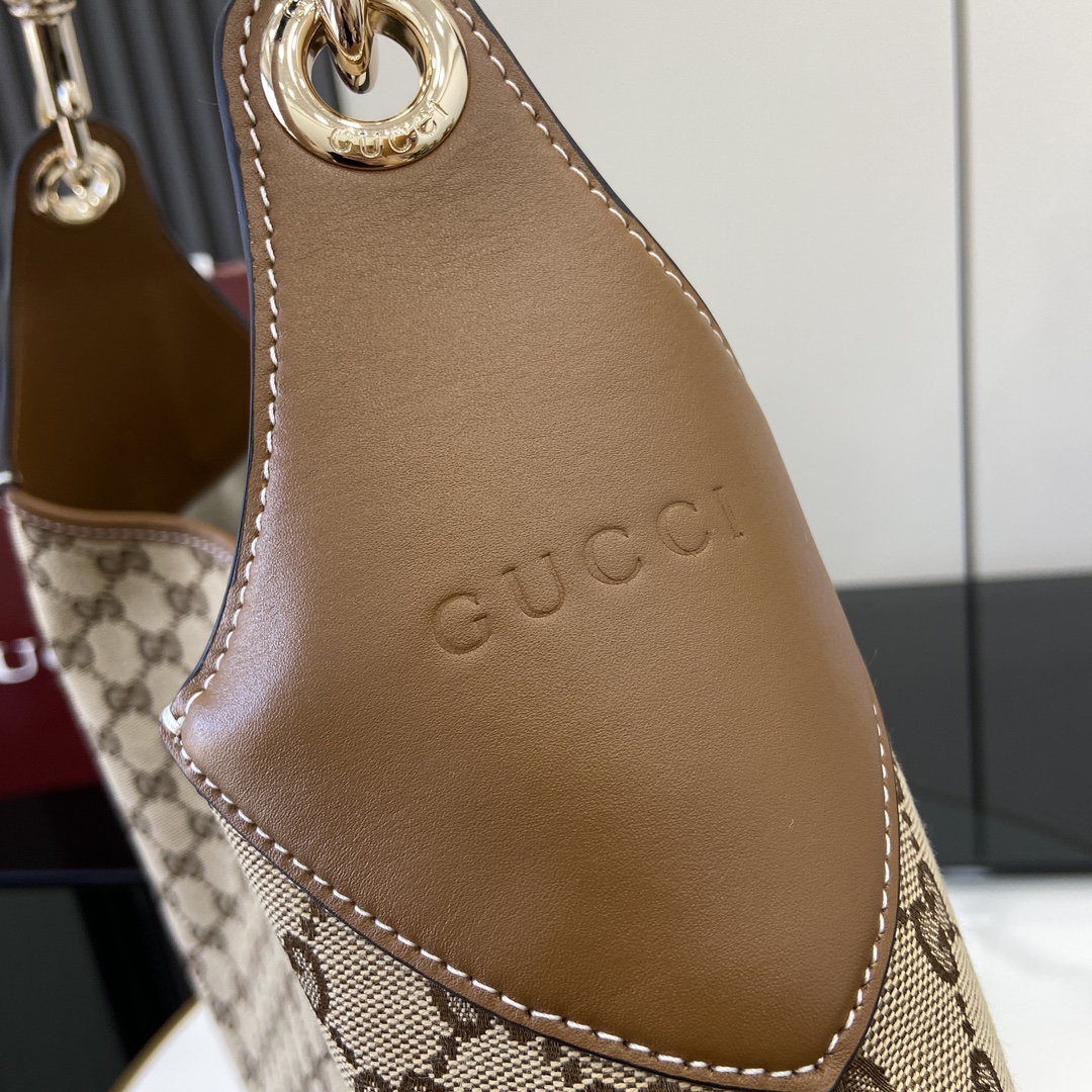 Bagsaaa Gvc*1 B large shoulder bag 815924 Beige and brown - 49 x 46 x 4cm