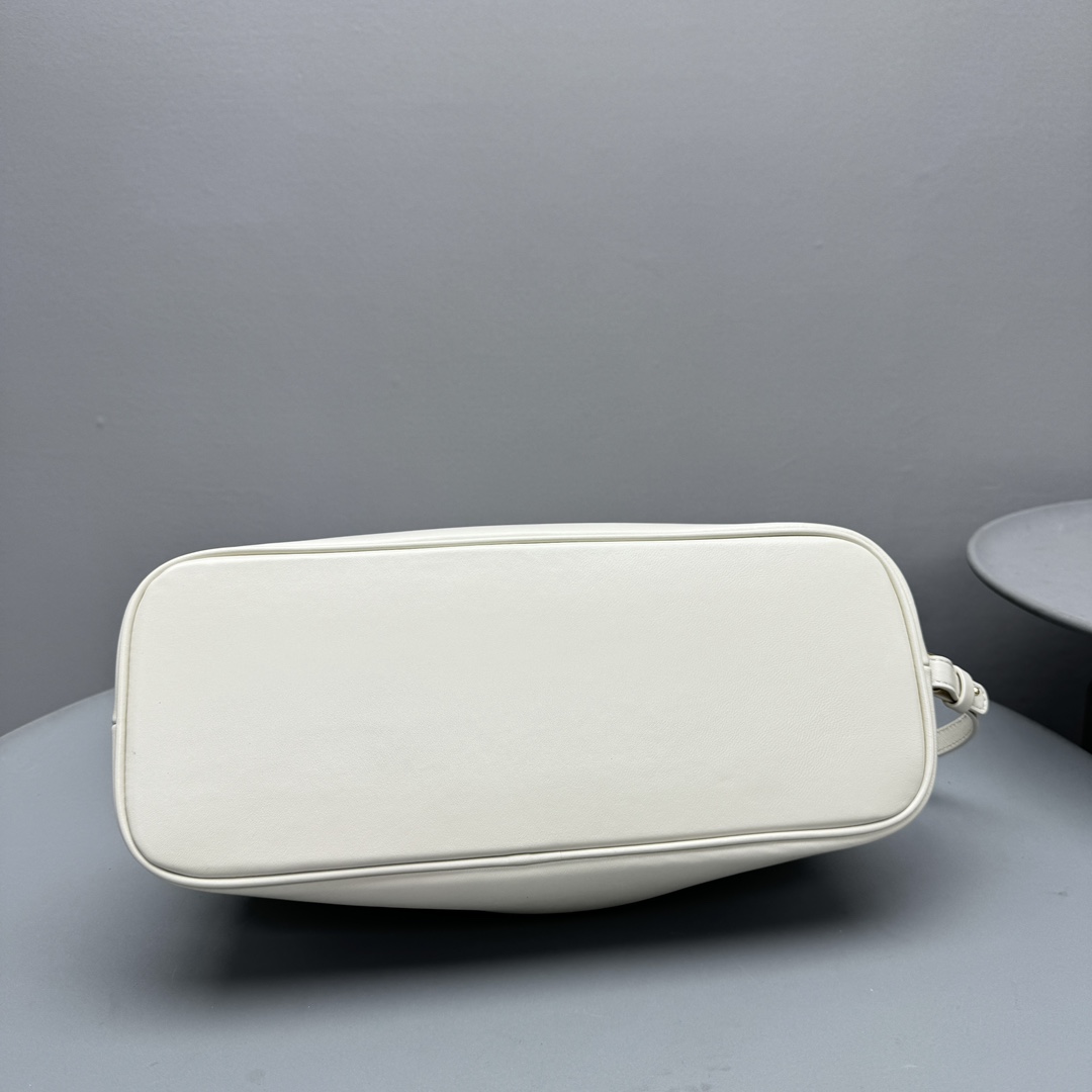 Bagsaaa Jacquemus The Calino Ring Handbag Light Ivory - 33*21*12.5 cm