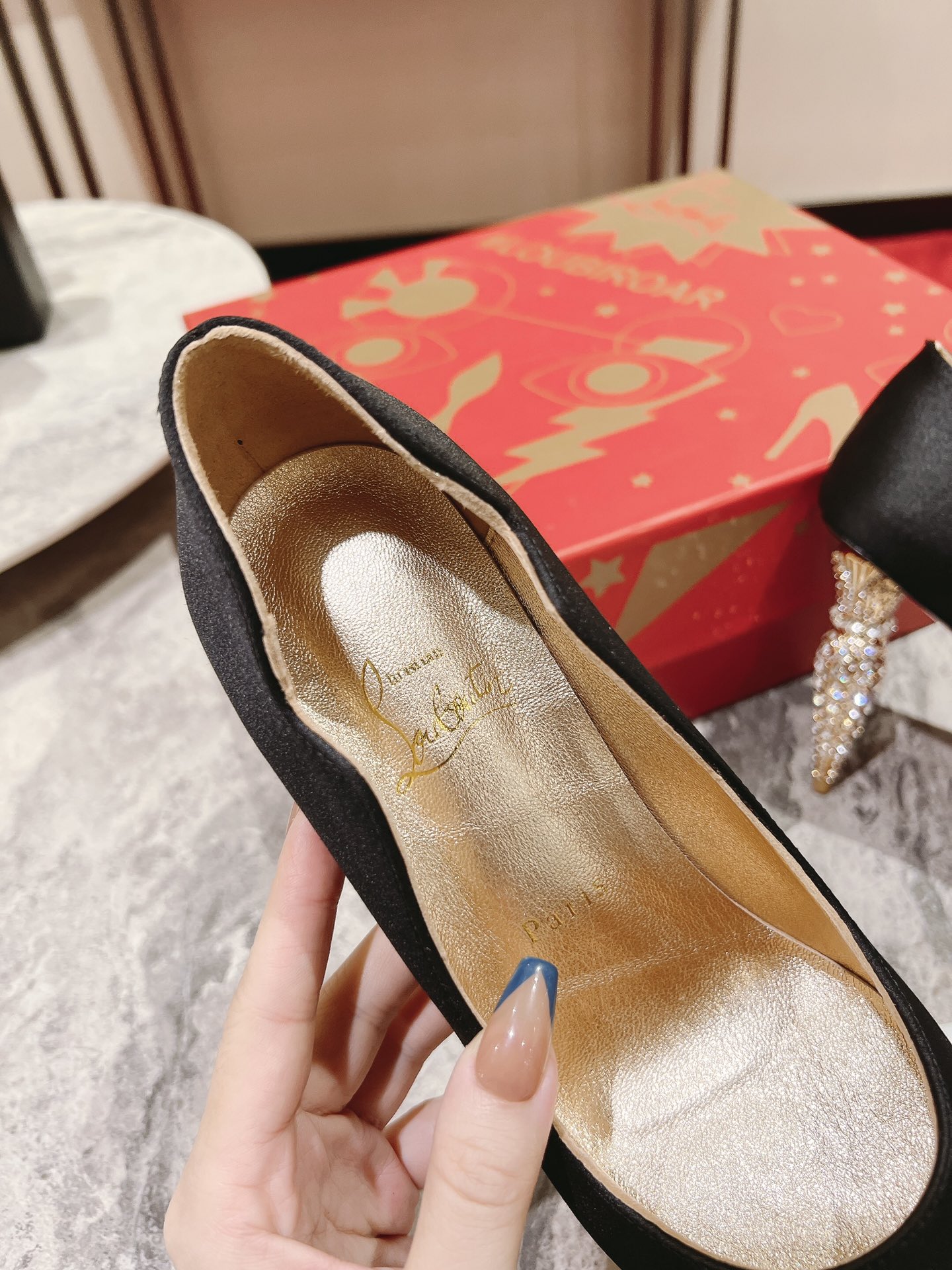 Bagsaaa Chr1st1an Louboutin Lipstrass Pumps Black