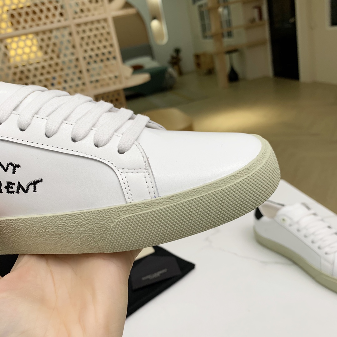 Bagsaaa Y51 court classic sl/06 embroidered sneakers in leather white