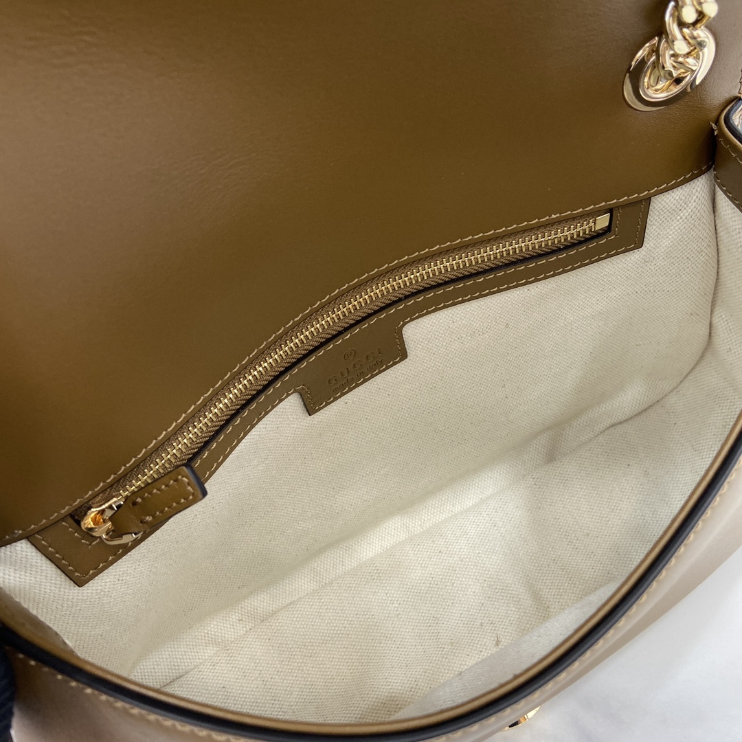 Bagsaaa Gvc*1 Blondie small shoulder bag 815715 light brown suede - 26.5x16x8 cm