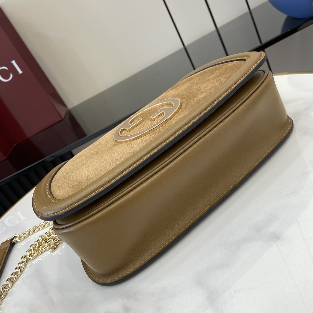 Bagsaaa Gvc*1 Blondie small shoulder bag 815715 light brown suede - 26.5x16x8 cm