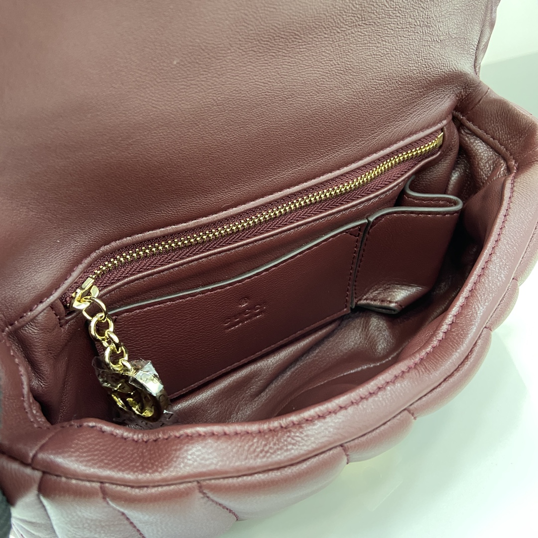 Bagsaaa Gvc*1 GG Milano Mini Top Handle Bag 806017 Red - 21 x 12.5 x 4.5cm