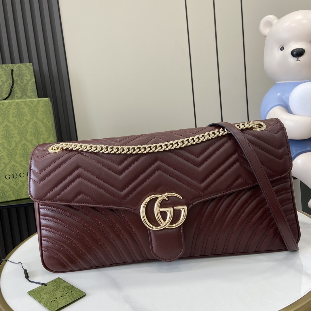 Bagsaaa Gvc*1 GG Marmont large shoulder bag 788371 red - 40x21x8.5cm