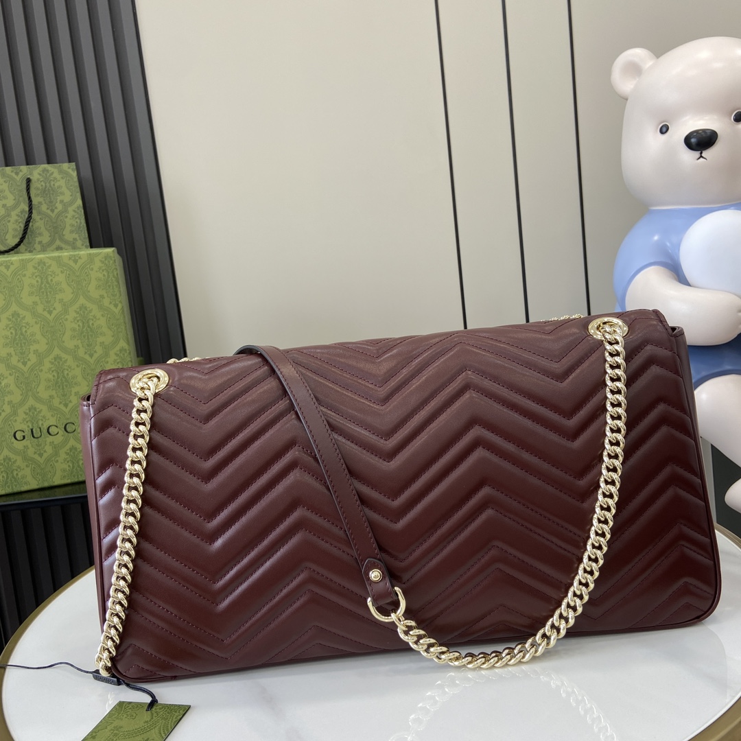 Bagsaaa Gvc*1 GG Marmont large shoulder bag 788371 red - 40x21x8.5cm