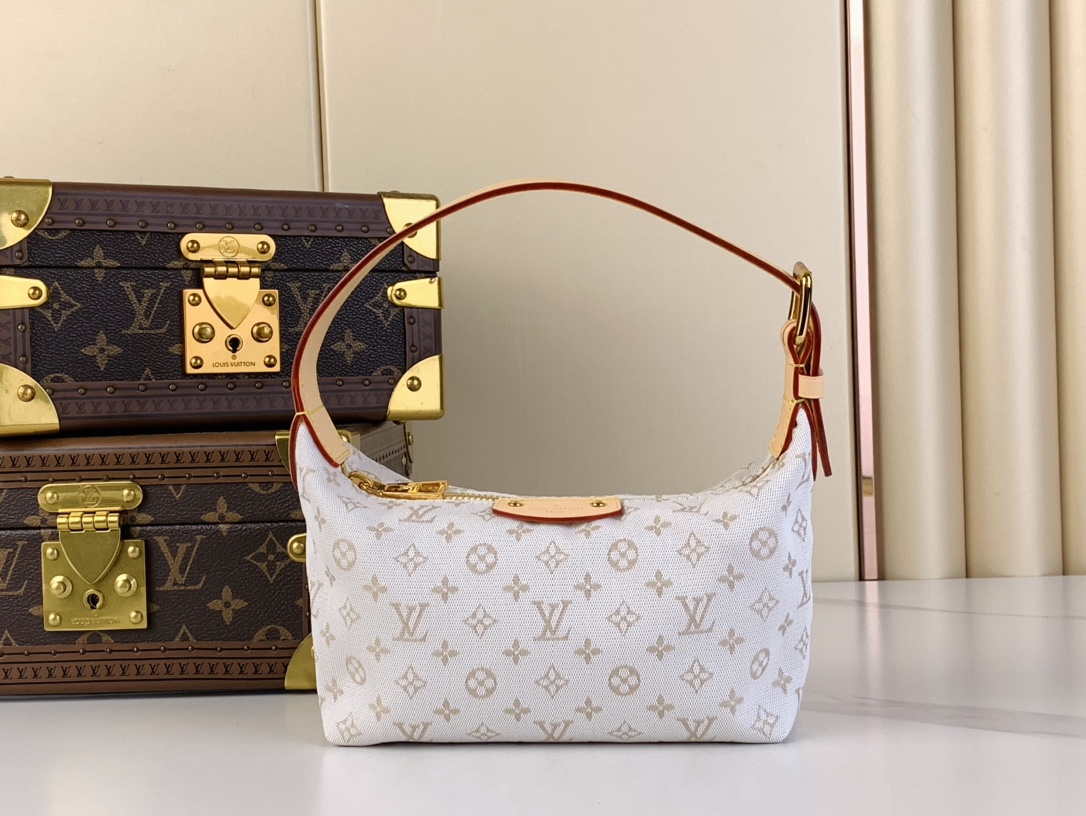 Bagsaaa L0vis Vvtt0n M12433 Hills Pochette Bag Mastic Beige - 18.5 x 11 x 6.5 cm
