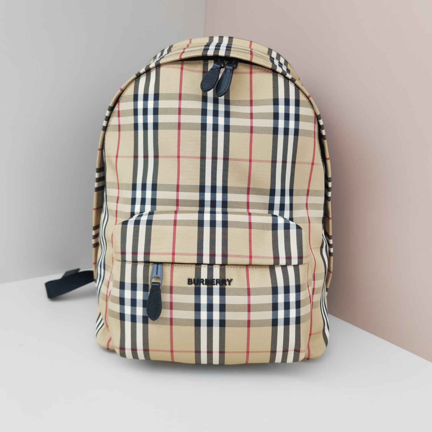 Bagsaaa Bv*b*rry Check Backpack Beige - 30.5 x 14.5 x 42.5cm