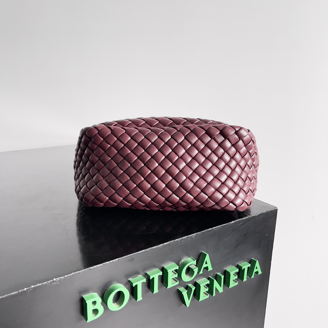 Bagsaaa B0tt*ga Ven*ta Small Cobble Top Handle 805739 Dark Red - 23*11*8 cm