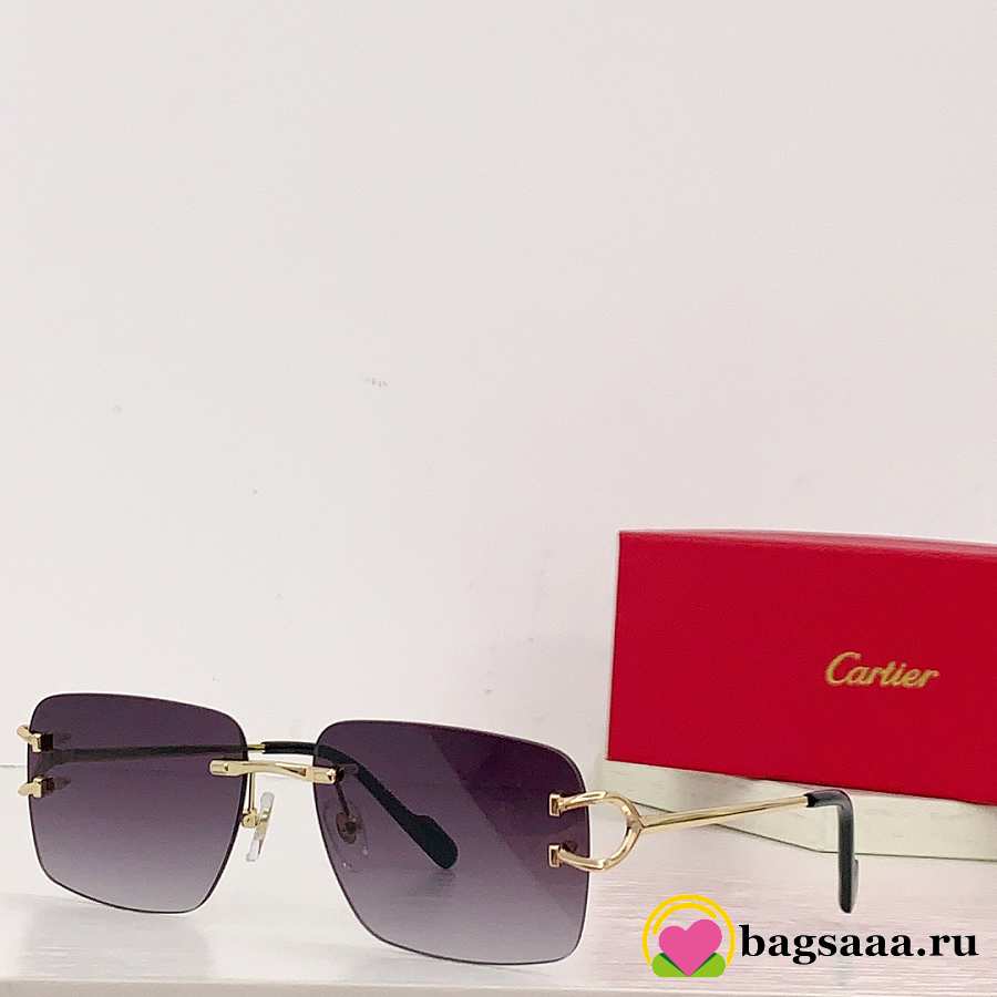 Bagsaaa Ca*t1er C Decor Sunglasses Gold Frame