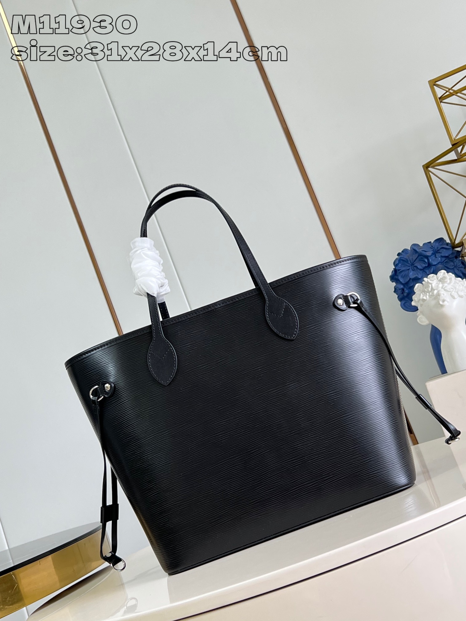Bagsaaa L0vis Vvtt0n M11930 Neverfull MM Black Epi - 31 x 28 x 14 cm