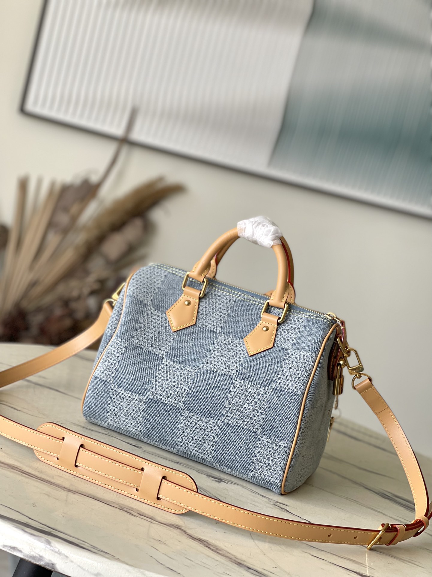 Bagsaaa L0vis Vvtt0n N40700 Speedy 25 Bandoulière Blue - 25 x 15 x 15 cm