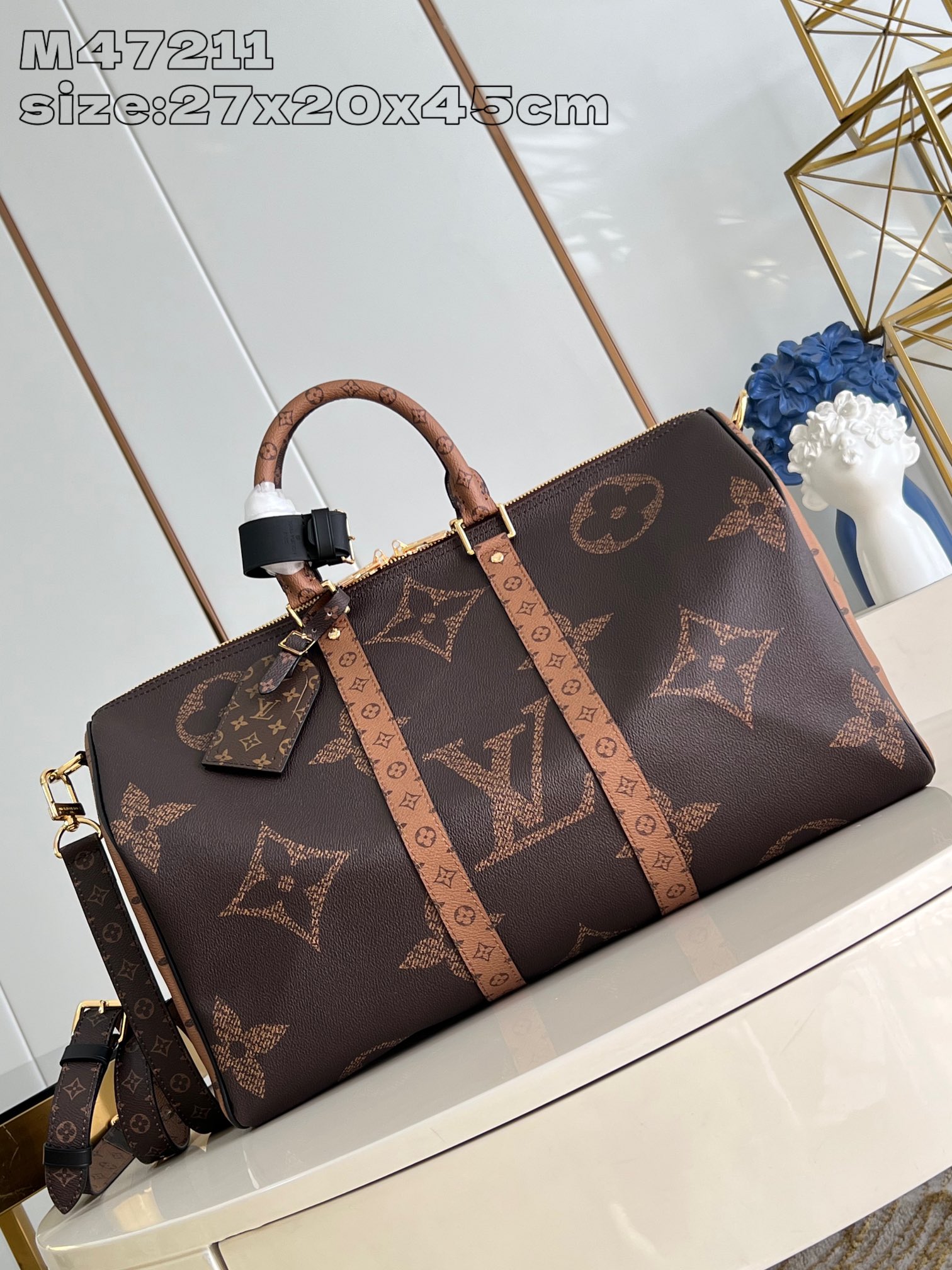 Bagsaaa L0vis Vvtt0n M47211 Keepall Bandoulière 45 Monogram - 27 x 20 x 45 cm
