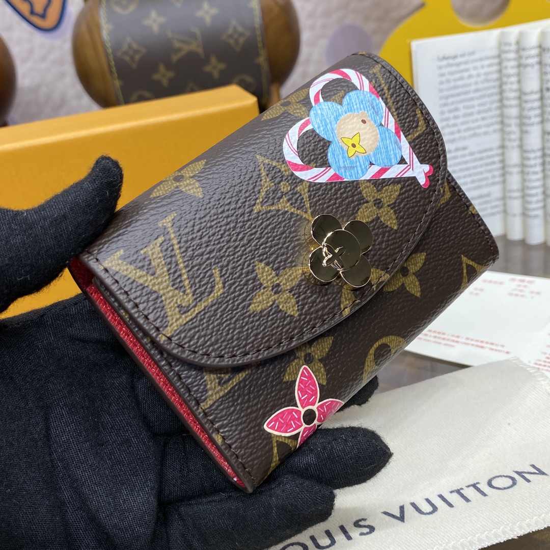 Bagsaaa L0vis Vvtt0n M12220 Rosalie Coin Purse Red - 11 x 8 x 2.5 cm
