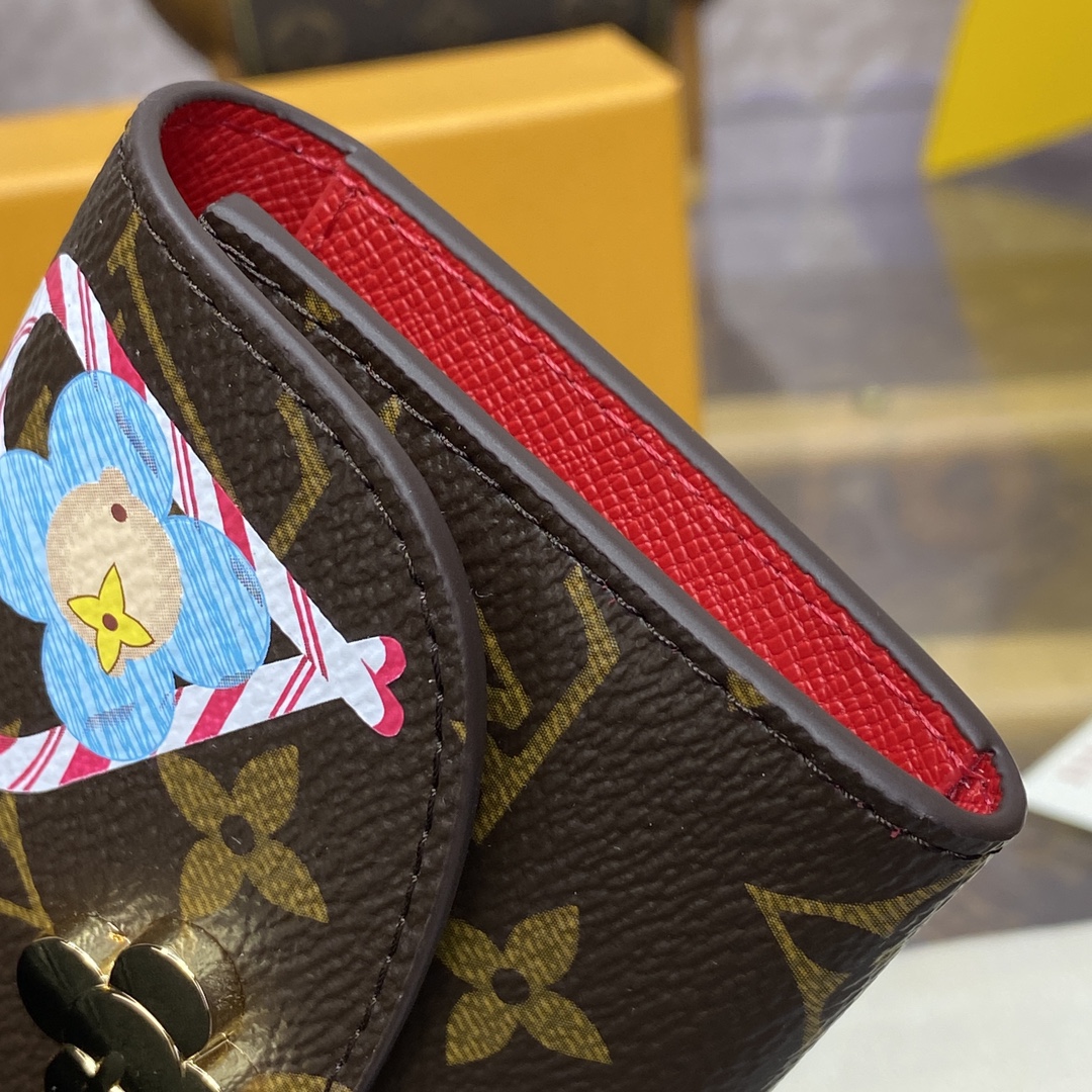 Bagsaaa L0vis Vvtt0n M12220 Rosalie Coin Purse Red - 11 x 8 x 2.5 cm