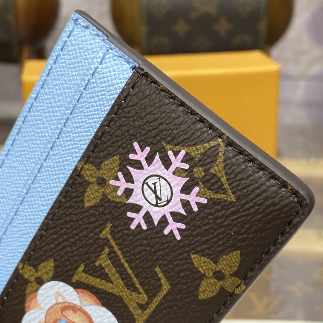 Bagsaaa L0vis Vvtt0n M12227 LV Charms Card Holder Blue - 10.2 x 7.3 x 0.3 cm