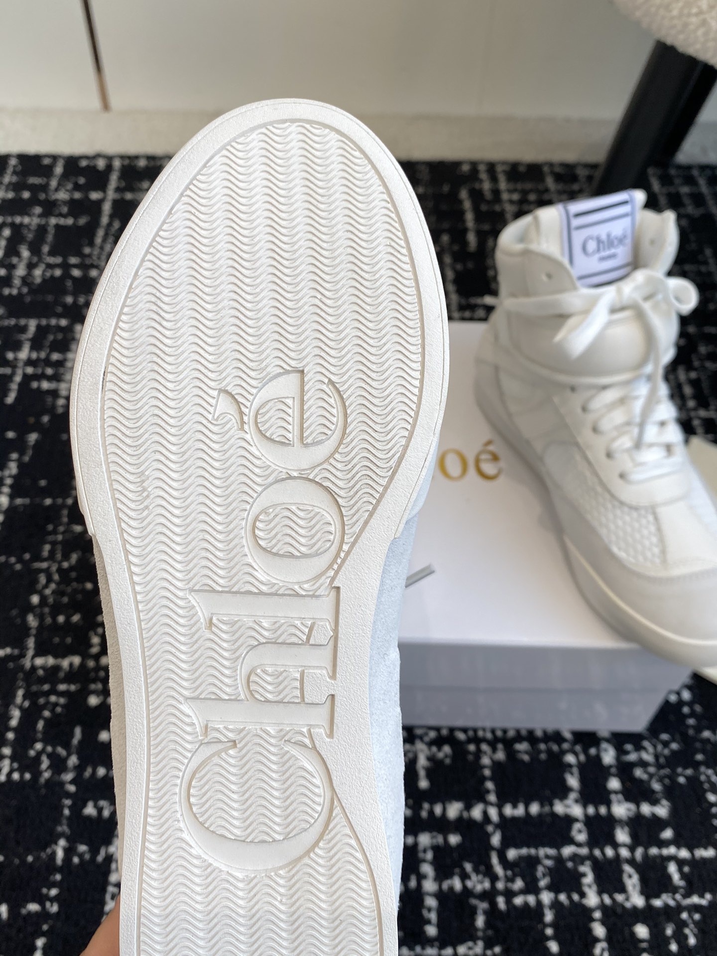 Bagsaaa Chloé Kick high-top sneaker Cloudy Cream