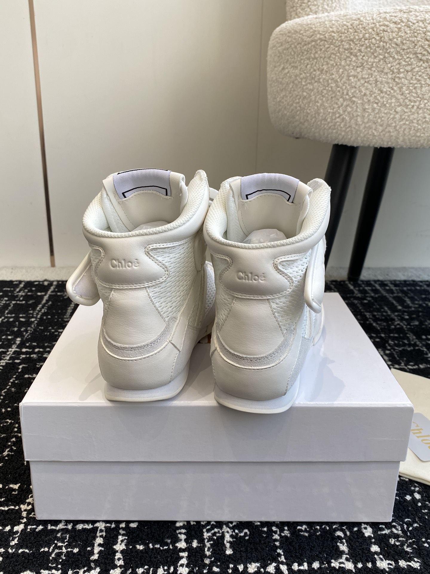 Bagsaaa Chloé Kick high-top sneaker Cloudy Cream