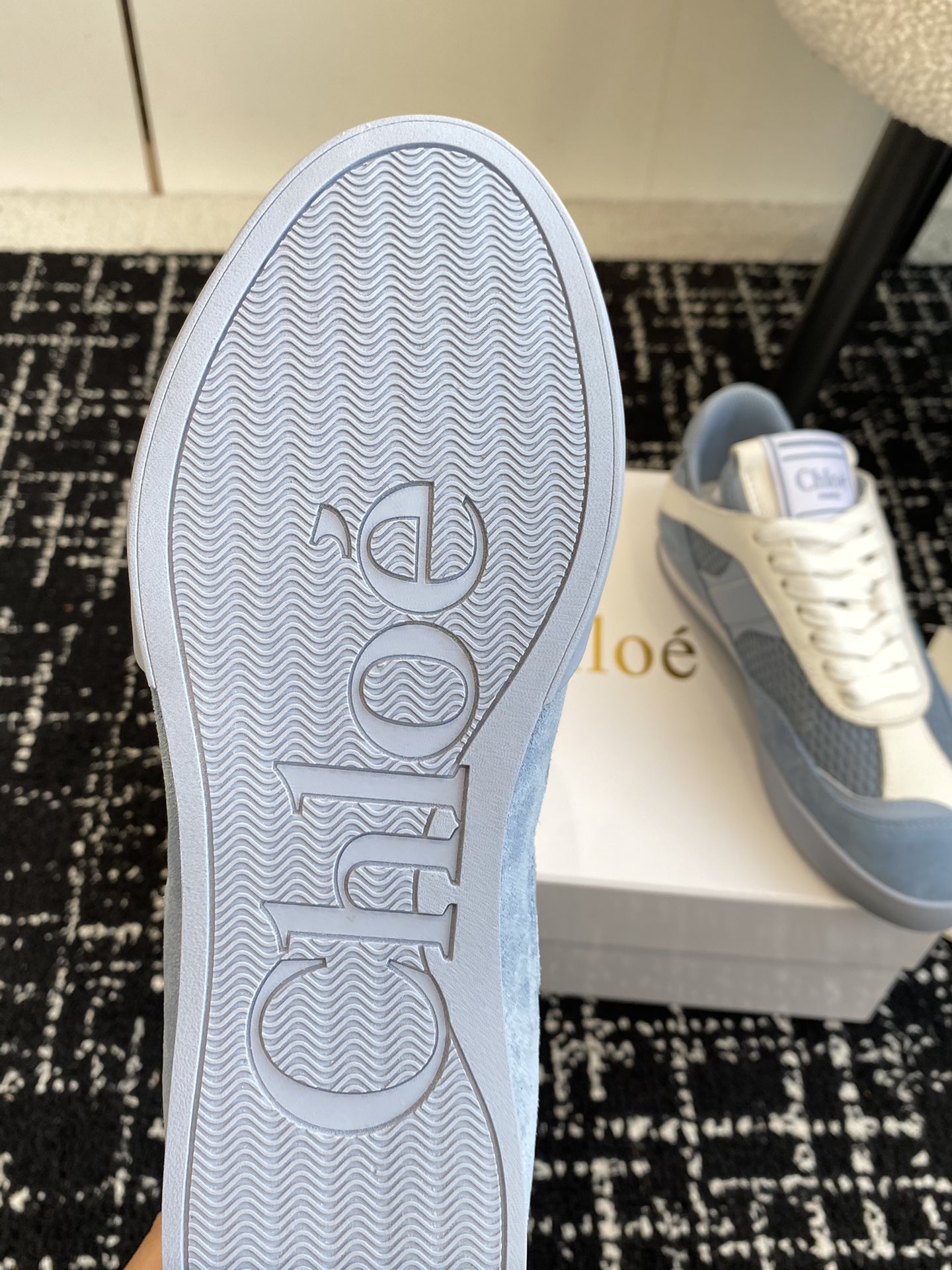 Bagsaaa Chloé Kick sneaker pearl blue