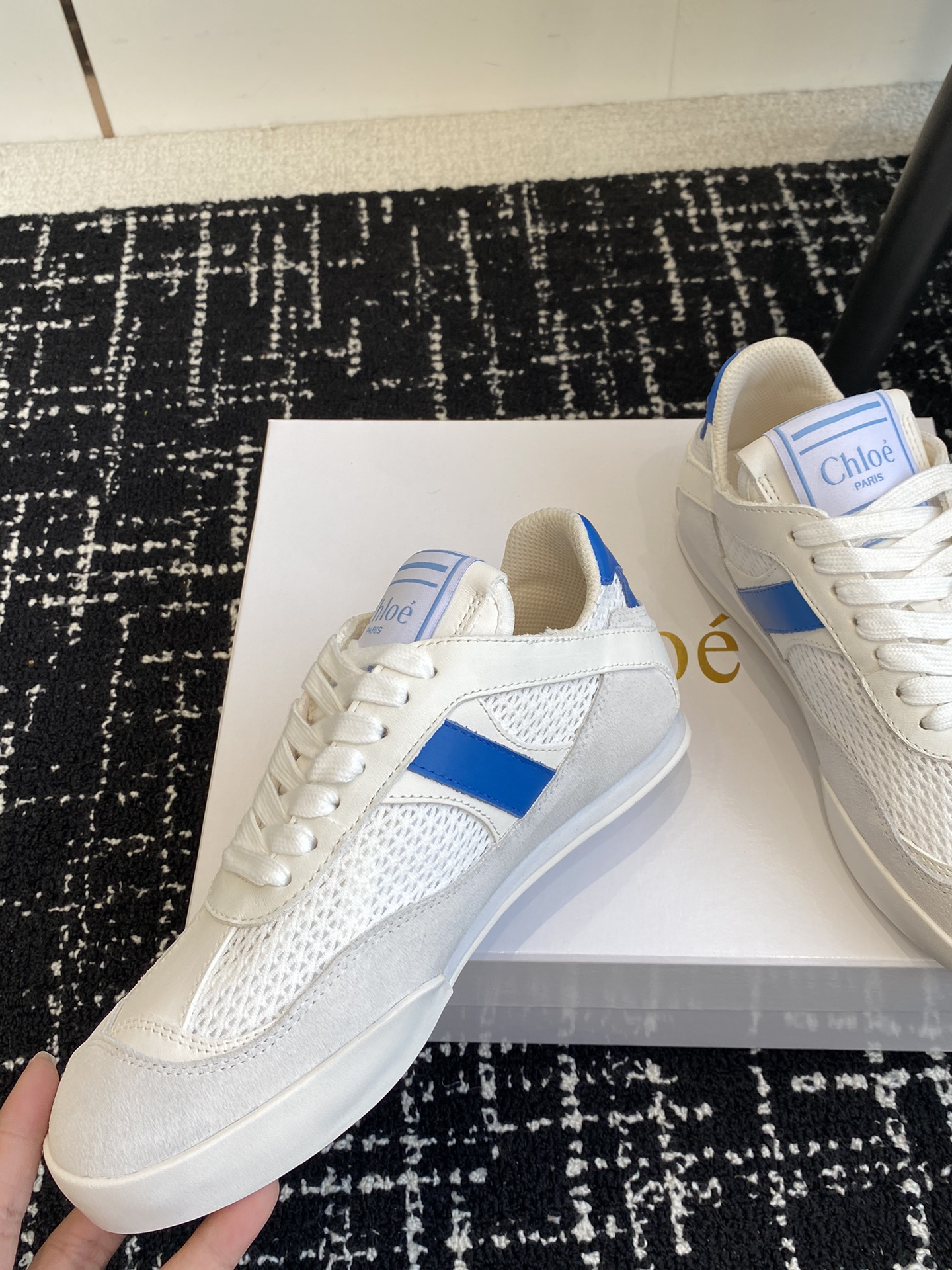 Bagsaaa Chloé Kick sneaker white & blue