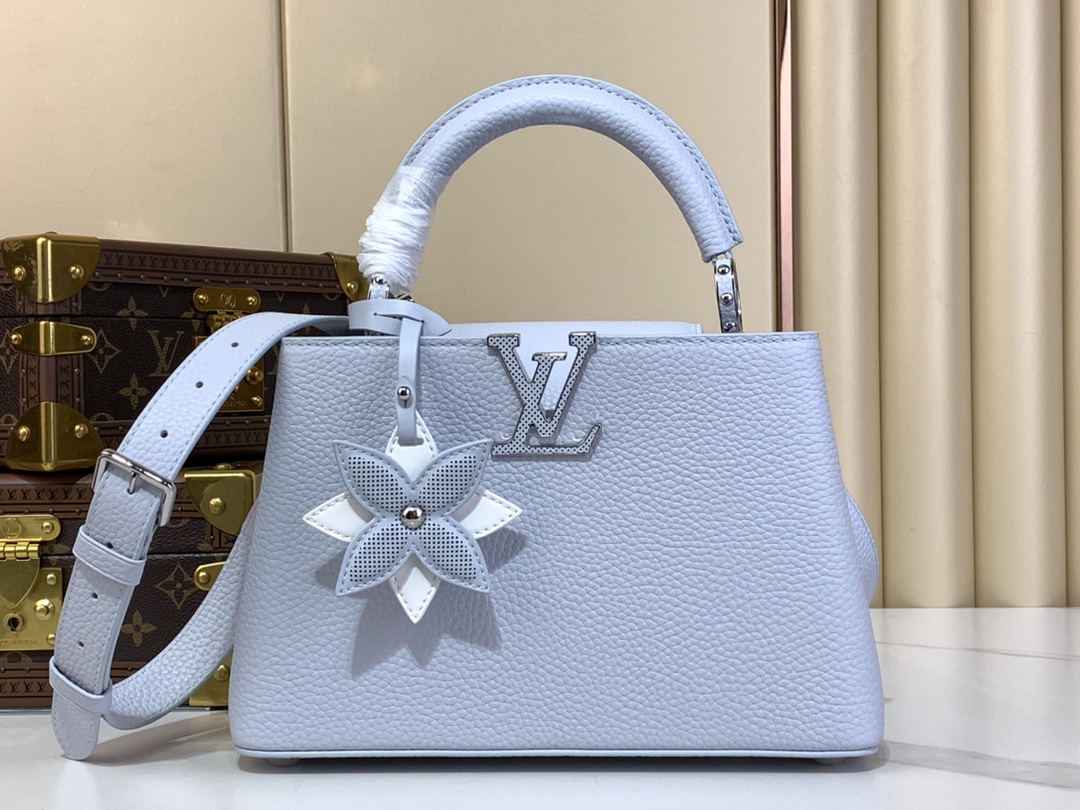 Bagsaaa L0vis Vvtt0n M21303 Capucines BB Blue - 27 x 17.3 x 9 cm